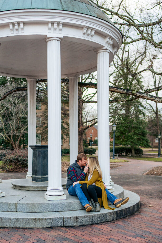 Engagement photos at UNC Chapel Hill