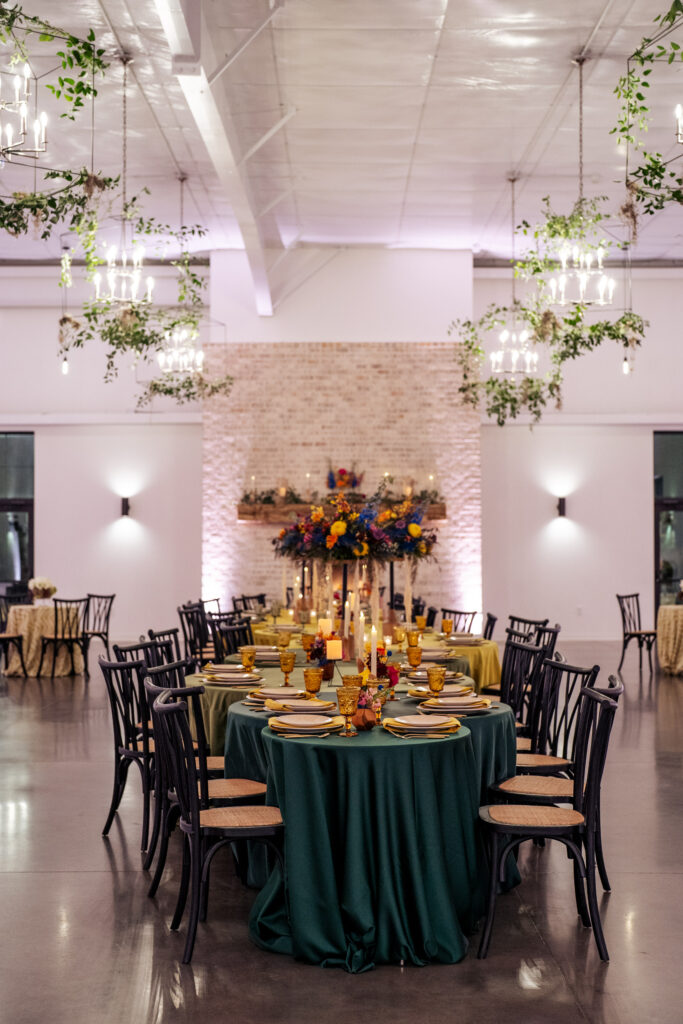 The Maxwell Raleigh wedding venue reception set up