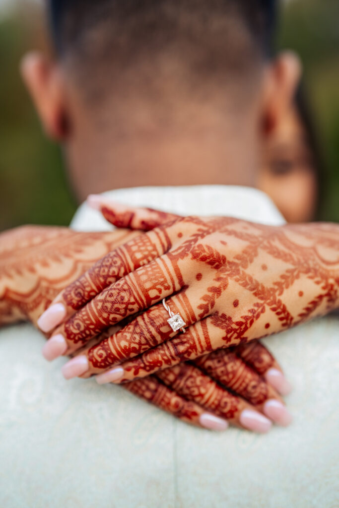 Henna detail on bride at a Raleigh Indian wedding