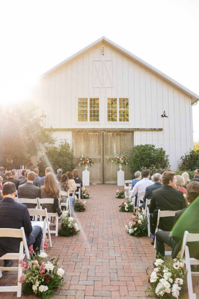 the Barn of Chapel Hill wedding ceremony