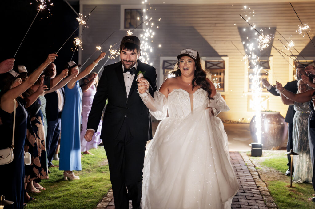 sparkler exit at Historic Wakefield Barn